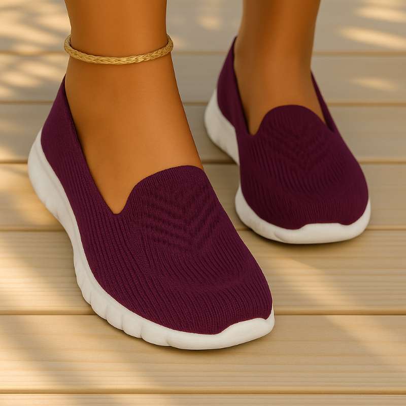 Chaussures orthopédiques femme tricot respirant semelle ergonomique
