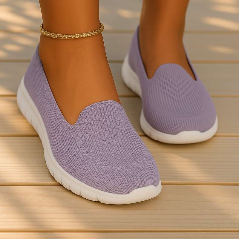 Chaussures orthopédiques femme tricot respirant semelle ergonomique