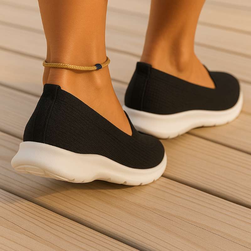 Chaussures orthopédiques femme tricot respirant semelle ergonomique