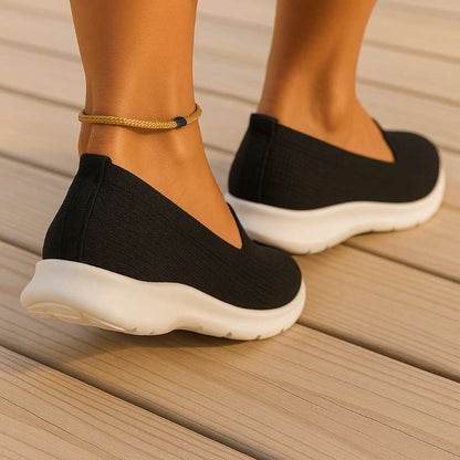 Chaussures orthopédiques femme tricot respirant semelle ergonomique