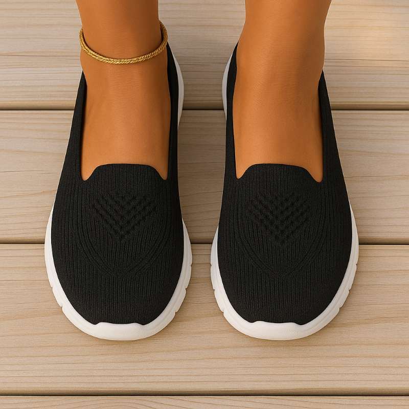 Chaussures orthopédiques femme tricot respirant semelle ergonomique