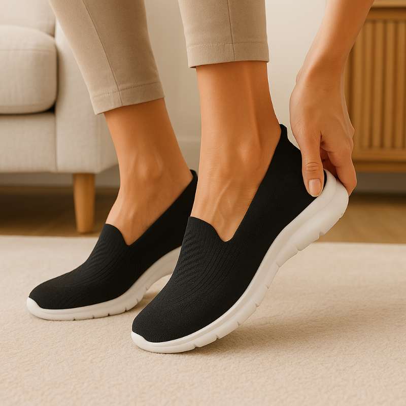 Chaussures orthopédiques femme tricot respirant semelle ergonomique
