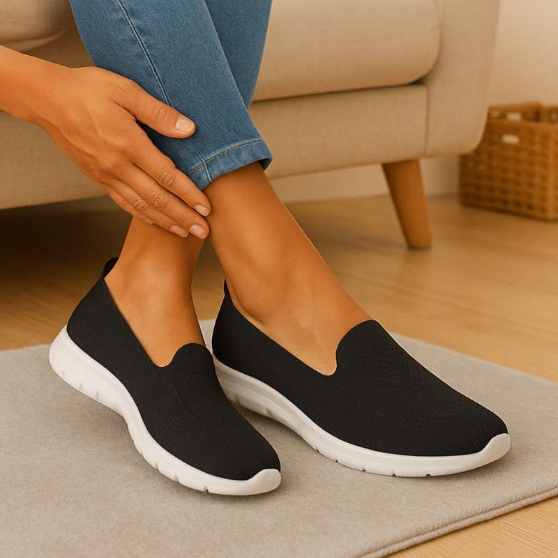 Chaussures orthopédiques femme tricot respirant semelle ergonomique