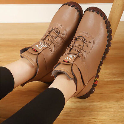 Chaussures femme cuir synthétique semelle caoutchouc fermeture ajustable