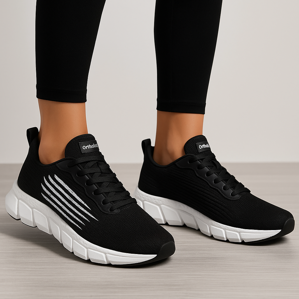 Chaussures orthopédiques femme tissu respirant semelle amortissante