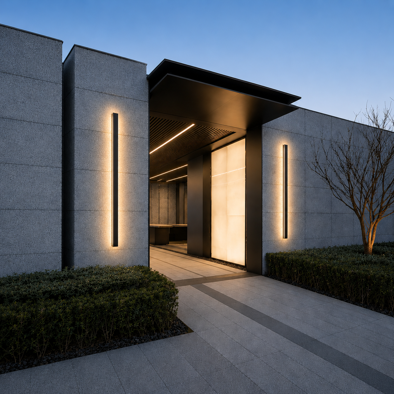 Applique murale extérieure LED IP65 métal acrylique dimmable