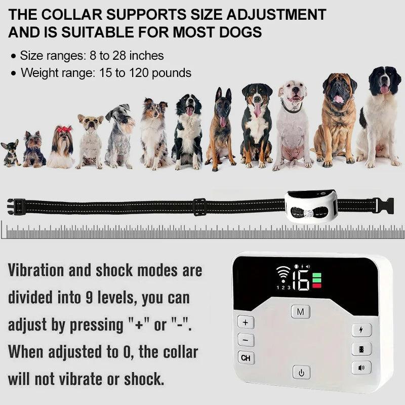 Clôture sans fil chien collier récepteur IP65 USB portée 300 m