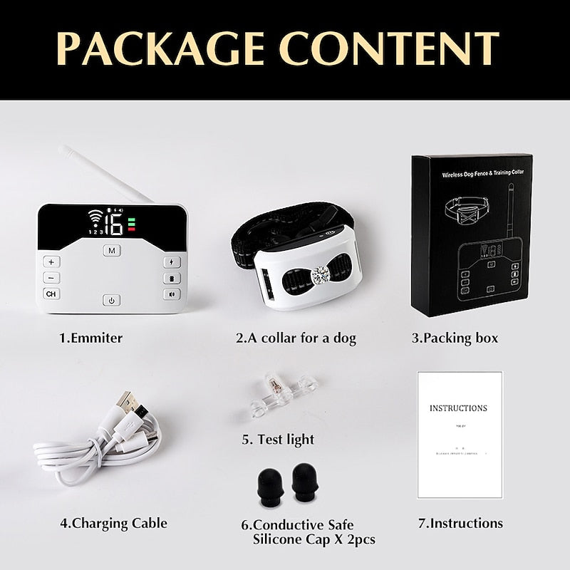 Clôture sans fil chien collier récepteur IP65 USB portée 300 m