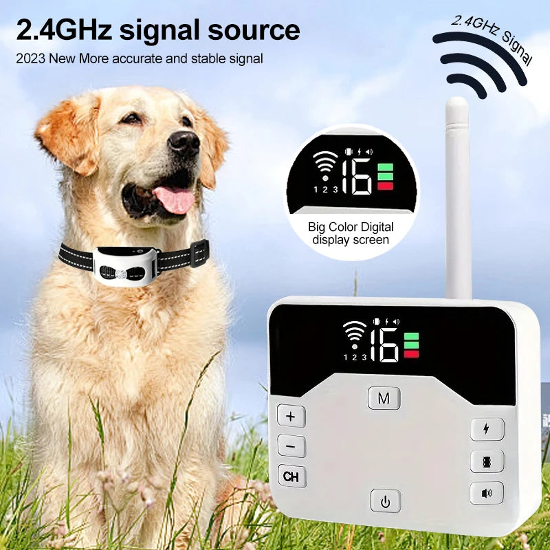 Clôture sans fil chien collier récepteur IP65 USB portée 300 m
