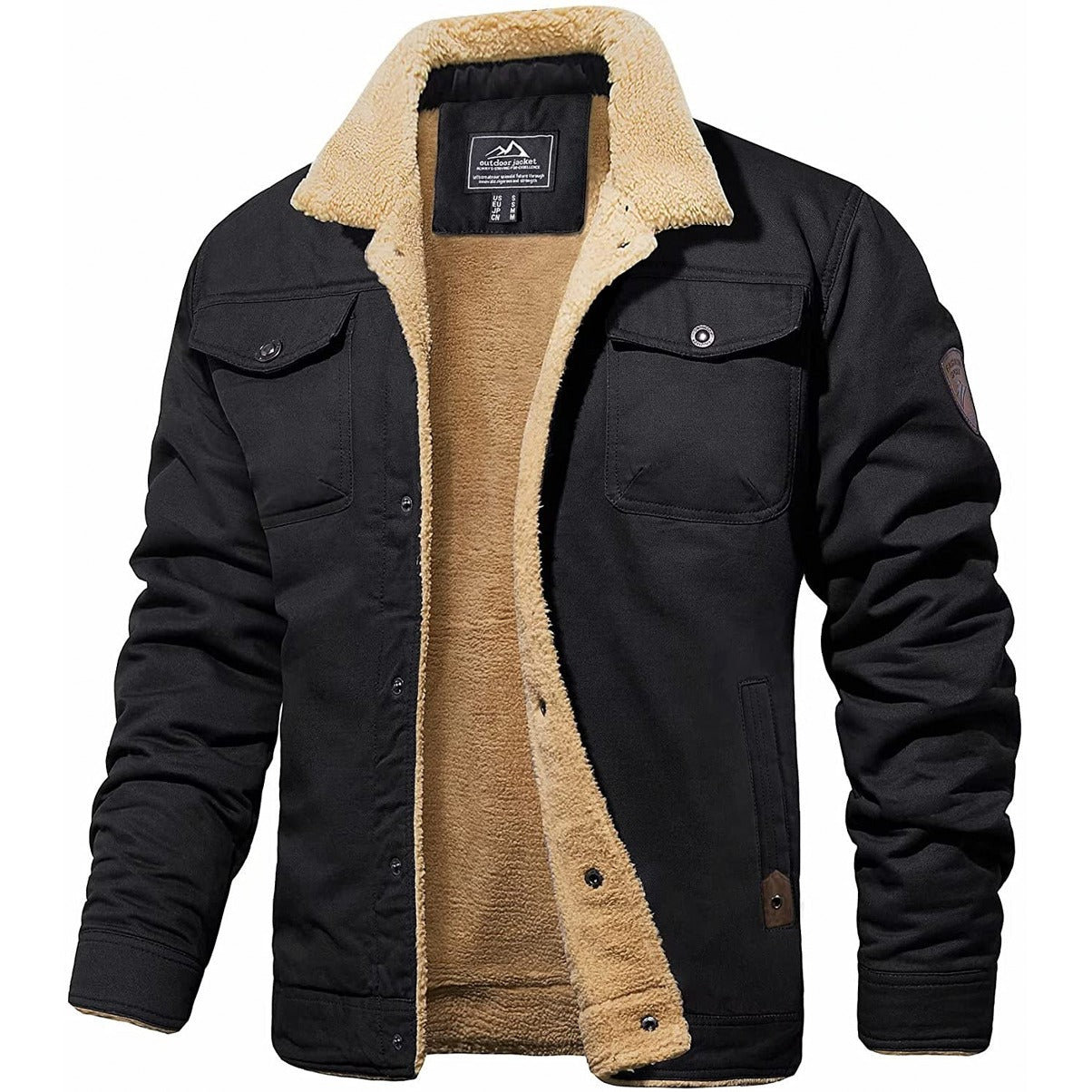 Veste homme classique hiver doublée chaleureuse