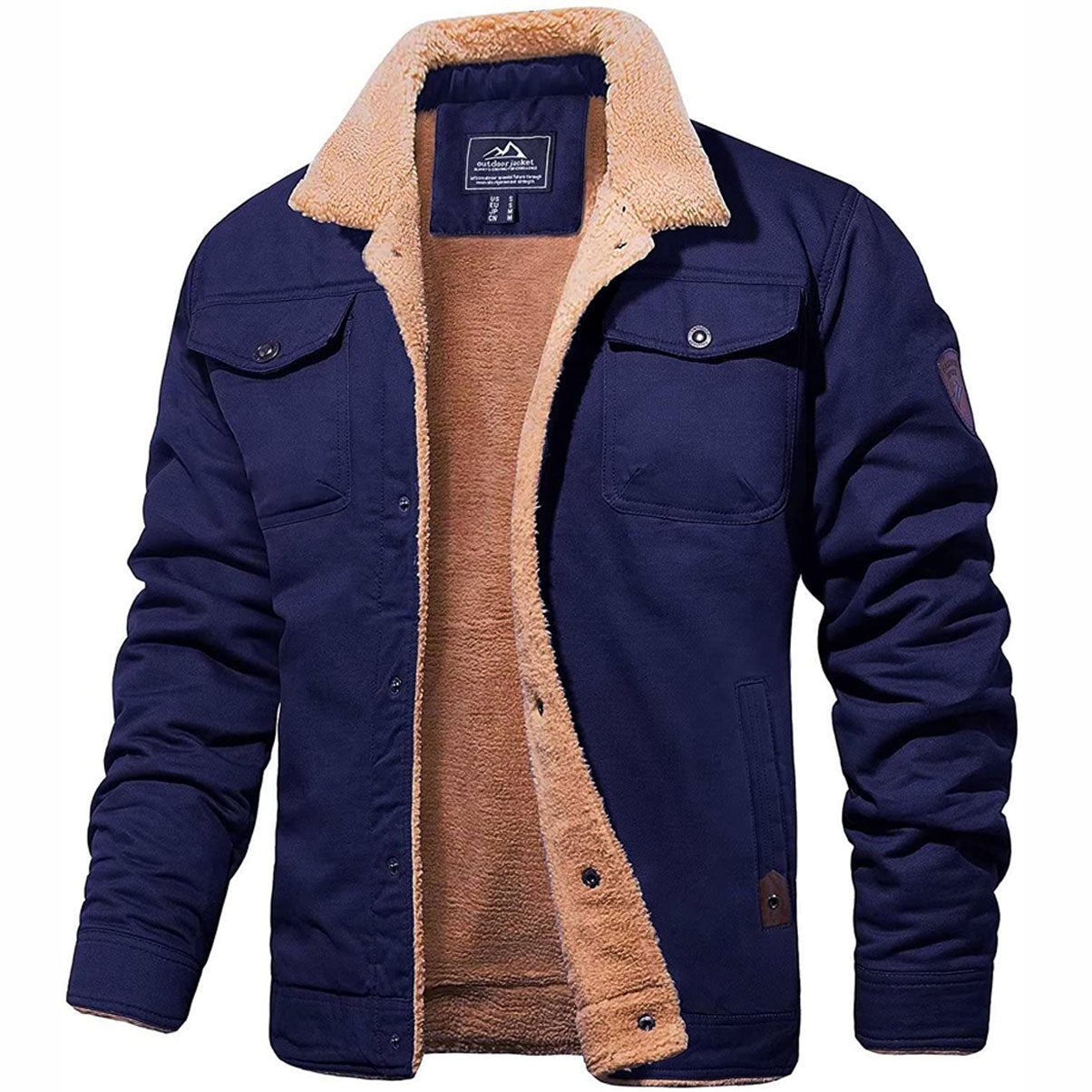 Veste homme classique hiver doublée chaleureuse