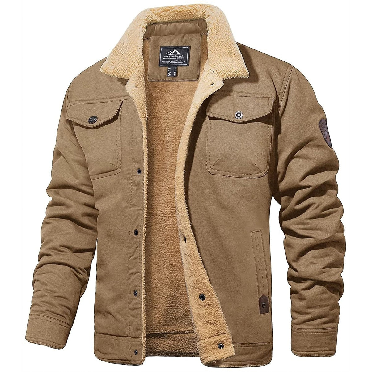 Veste homme classique hiver doublée chaleureuse