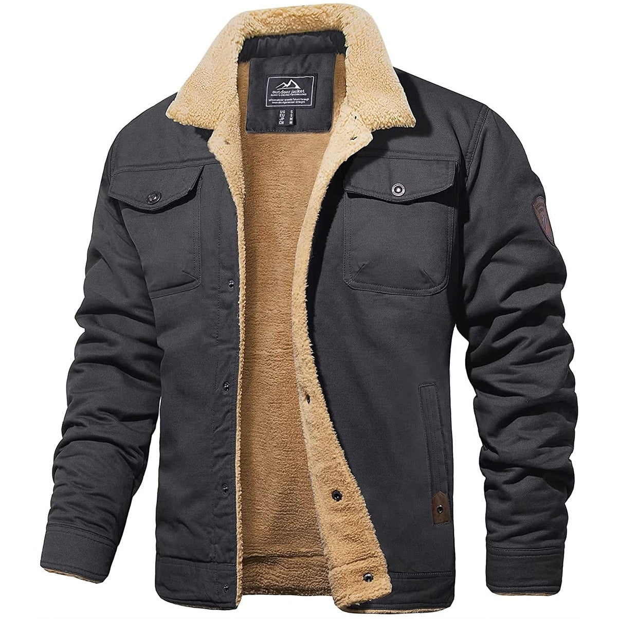 Veste homme classique hiver doublée chaleureuse
