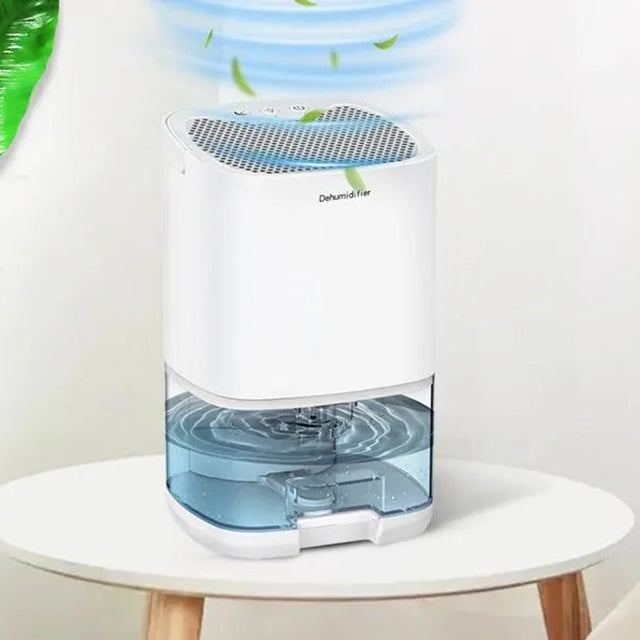 Déshumidificateur compact 450ml/j réservoir 1L arrêt auto LED 7 couleurs 39dB 10-25m²