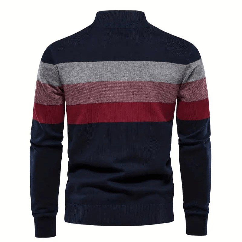 Pull zippé homme col montant confort chaud