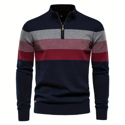 Pull zippé homme col montant confort chaud