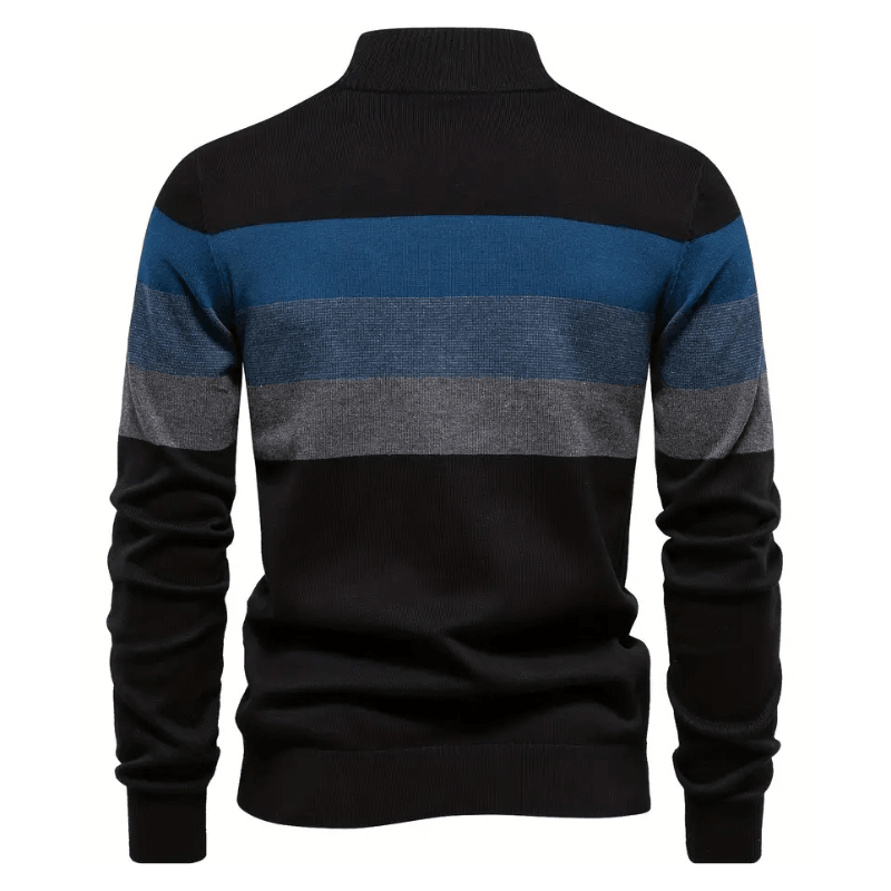 Pull zippé homme col montant confort chaud