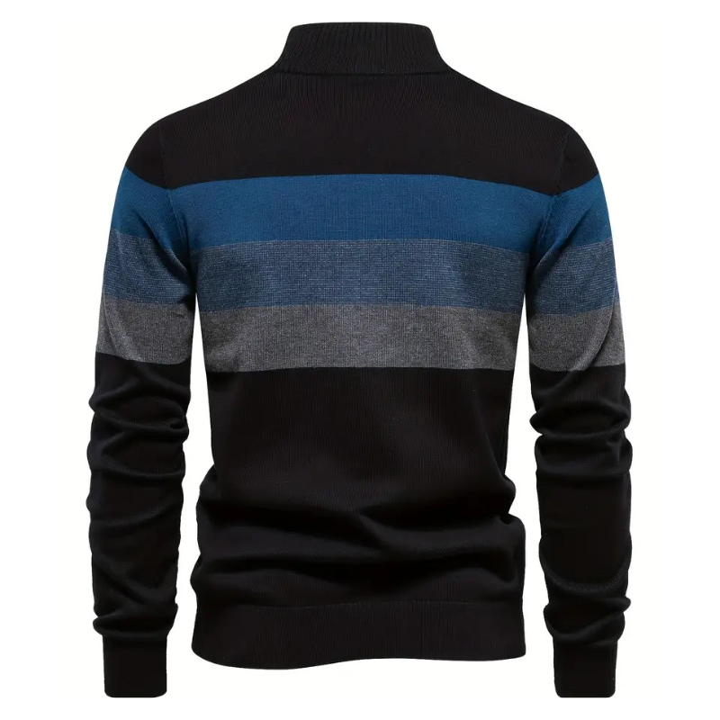 Pull zippé homme col montant confort chaud