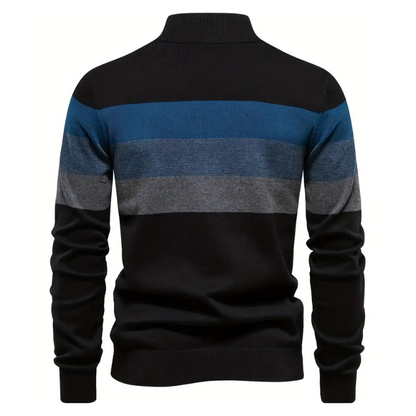 Pull zippé homme col montant confort chaud