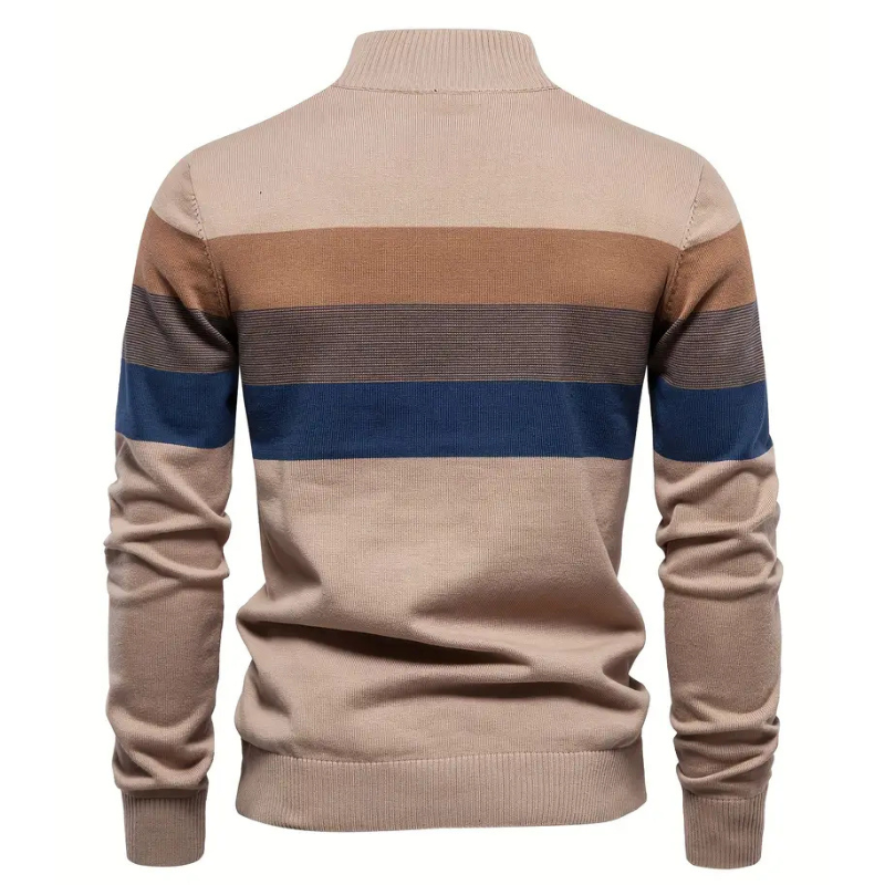 Pull zippé homme col montant confort chaud