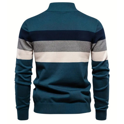 Pull zippé homme col montant confort chaud