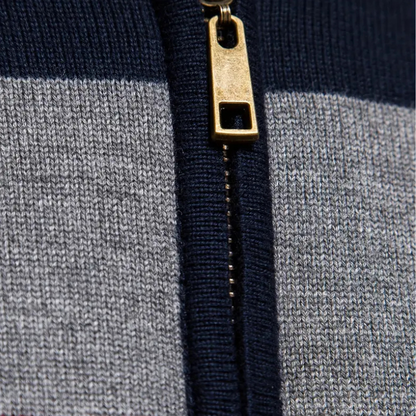 Pull zippé homme col montant confort chaud