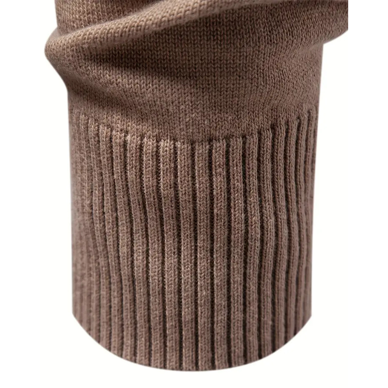 Pull zippé homme col montant confort chaud