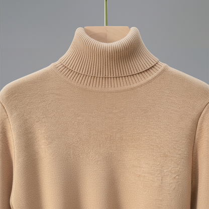Pull col roulé femme polaire chaud manches longues