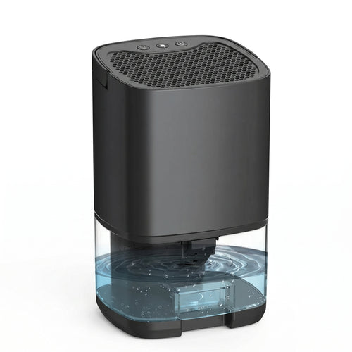 Déshumidificateur compact 450ml/j réservoir 1L arrêt auto LED 7 couleurs 39dB 10-25m²