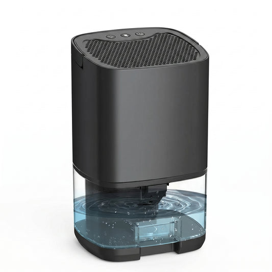 Déshumidificateur compact 450ml/j réservoir 1L arrêt auto LED 7 couleurs 39dB 10-25m²