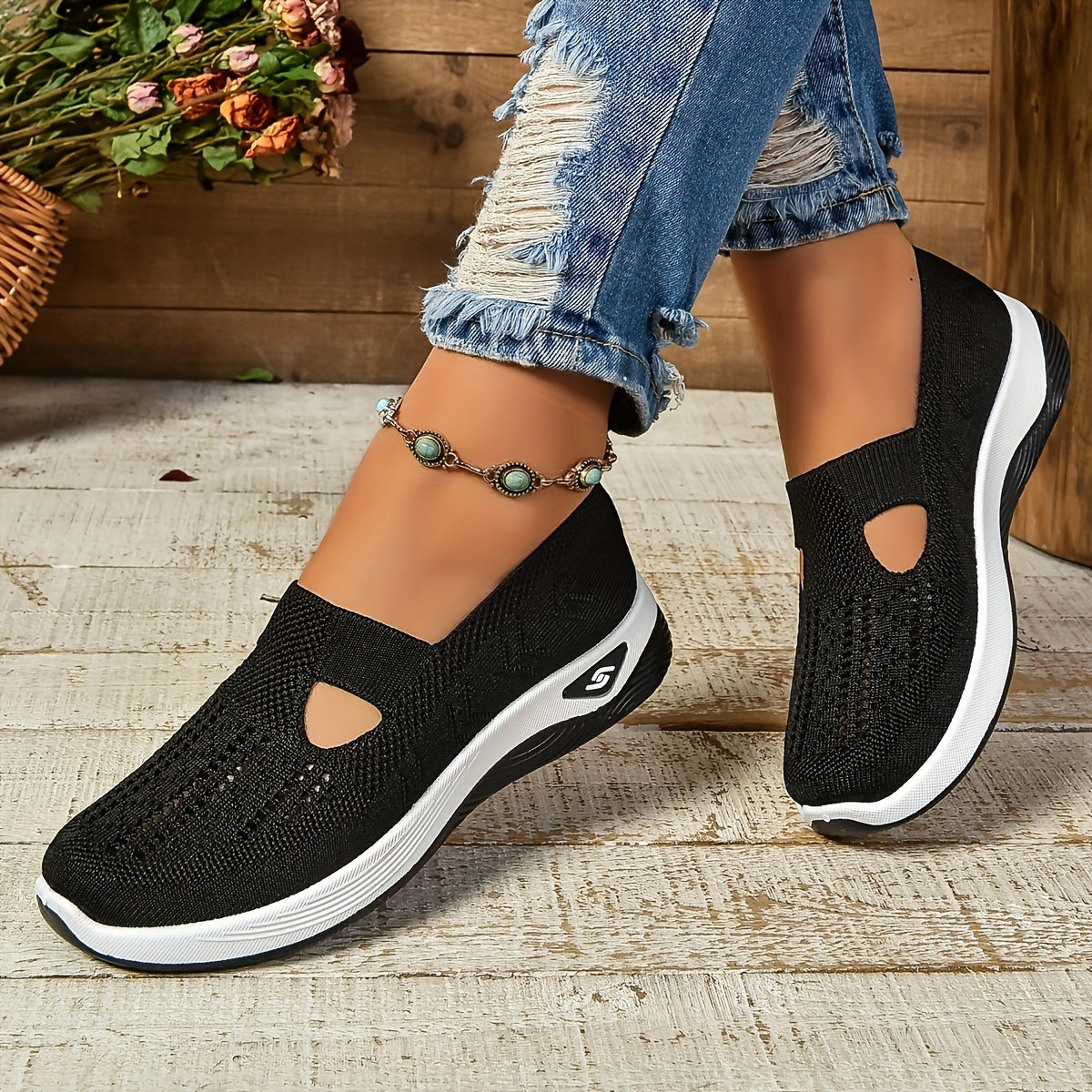 Baskets orthopédiques femme tissu respirant semelle caoutchouc