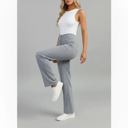 Pantalon femme taille haute élégant confort