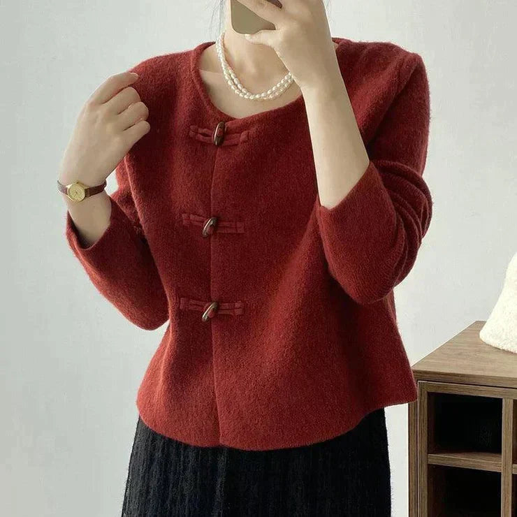Pull tricoté femme mailles douces col rond manches longues