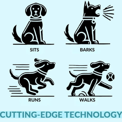 Jouet chien interactif toucher voix cuir synthétique mouvements réalistes