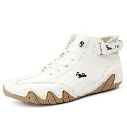 Bottes homme mi-montantes cuir synthétique semelle EVA caoutchouc