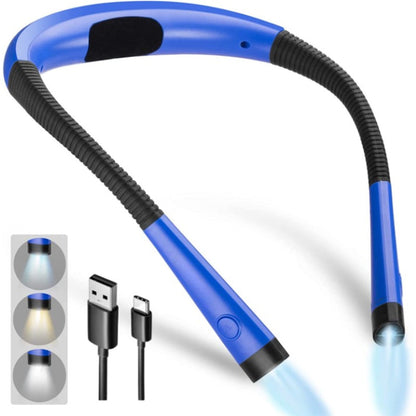 Lampe de lecture LED rechargeable 6 niveaux 3 températures bras flexible anti-scintillement