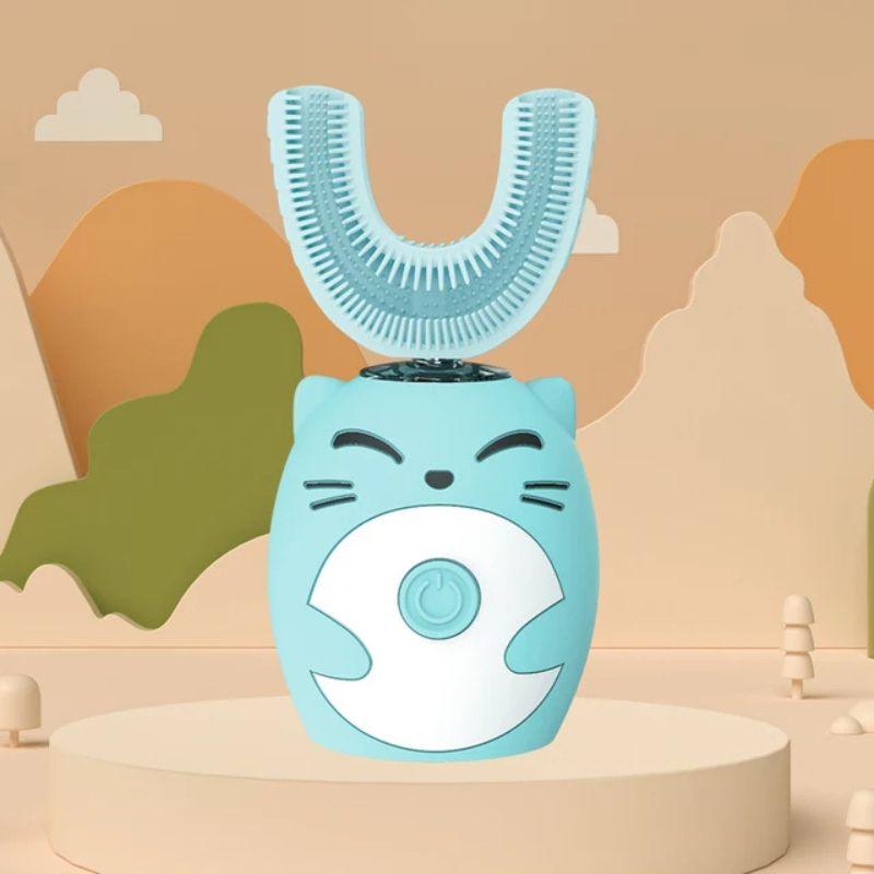 Brosse à dents électrique bébé tête en U silicone IPX7 rechargeable USB 2-14 ans