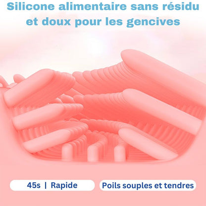 Brosse à dents électrique bébé tête en U silicone IPX7 rechargeable USB 2-14 ans