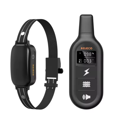 Collier dressage chien électrique télécommande 1000 m ABS sangle nylon rechargeable réglable