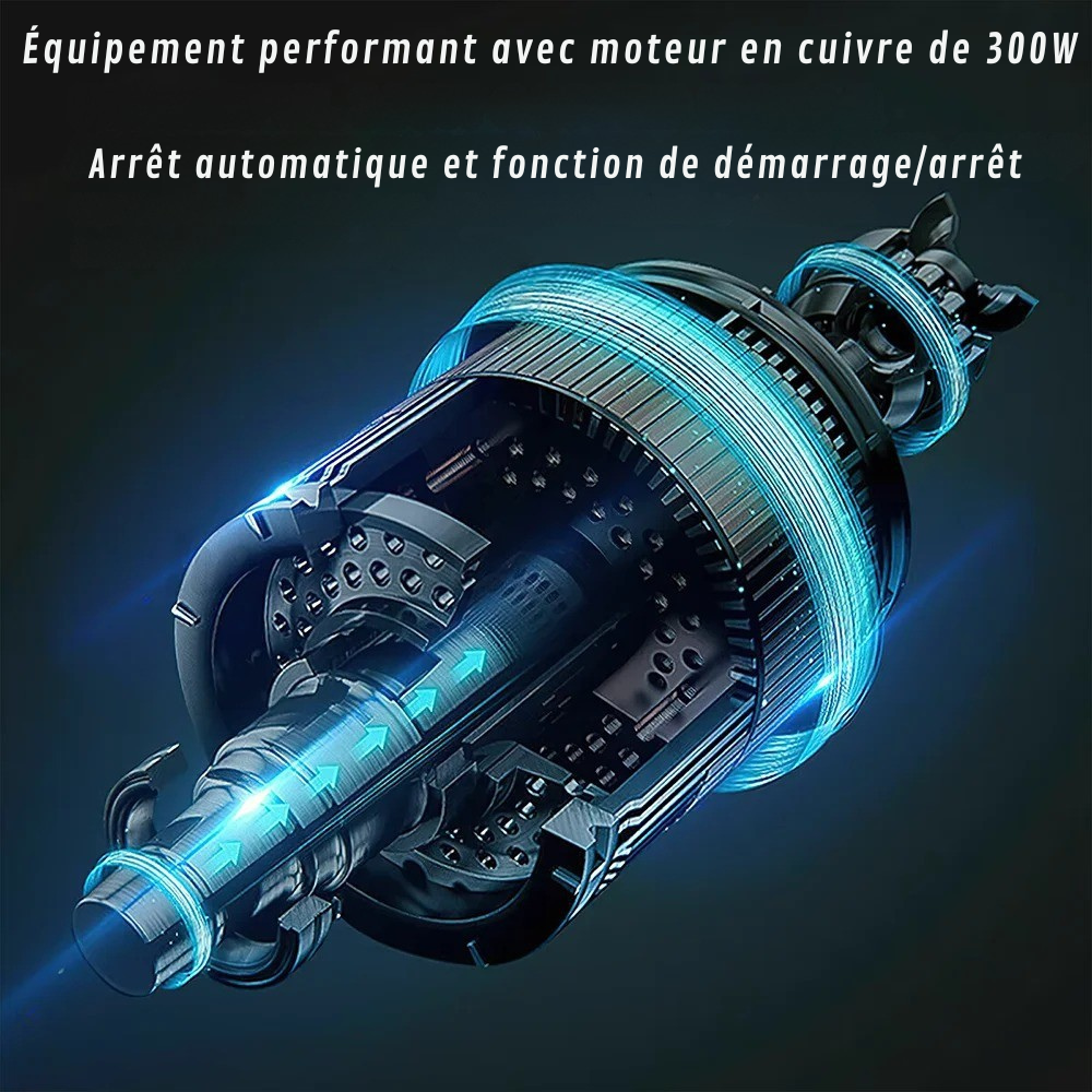 Nettoyeur haute pression portable sans fil 60 bars batterie 21V 30000 mAh autonomie 60 min auto-amorçant