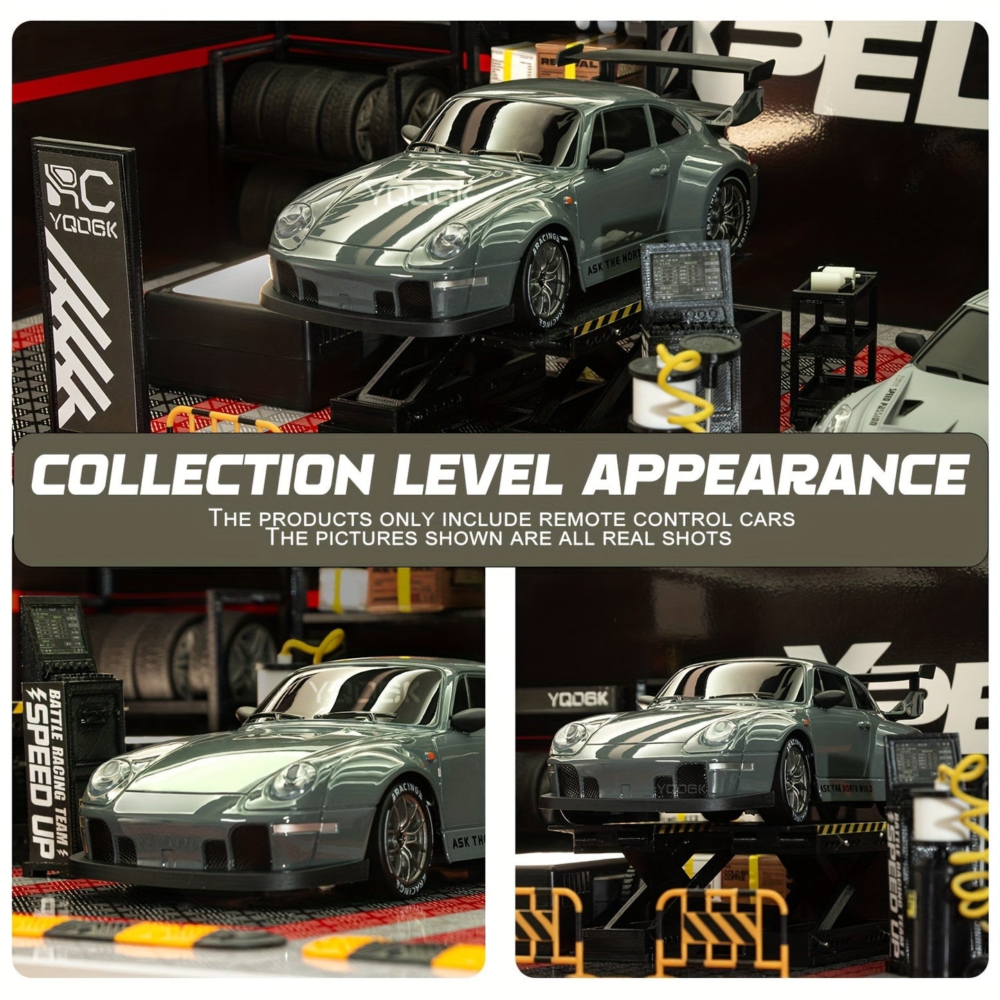 Voiture RC drift 4WD télécommandée 2,4GHz LED 1:24 batterie lithium USB 8 ans et plus