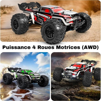Voiture télécommandée 4x4 buggy tout-terrain 50 km/h 2,4 GHz rechargeable 8 ans