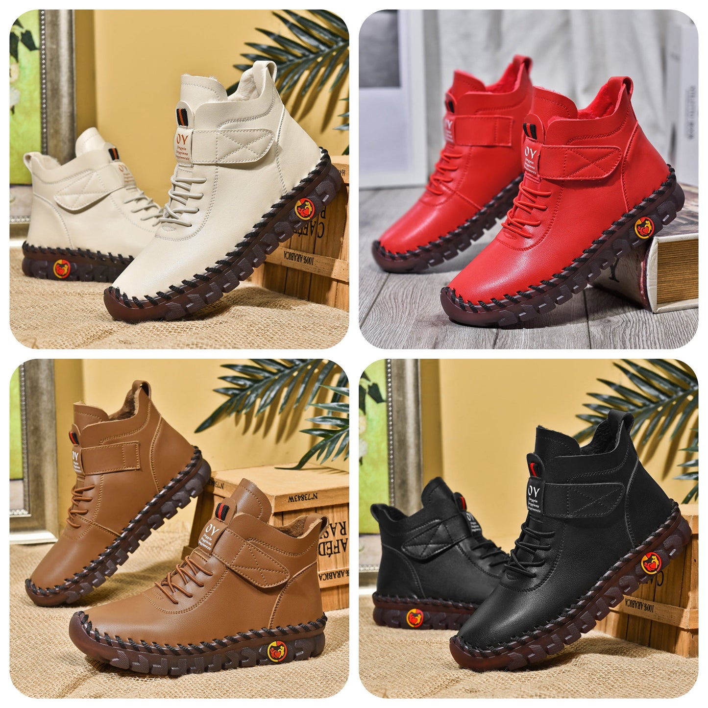 Chaussures femme cuir synthétique semelle caoutchouc fermeture ajustable