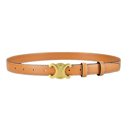 Ceinture cuir synthétique boucle métal dorée largeur 2,5 cm ajustable