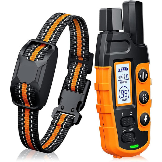 Collier dressage chien télécommande 1000 m 3 modes bip vibration choc IPX7 USB toutes tailles