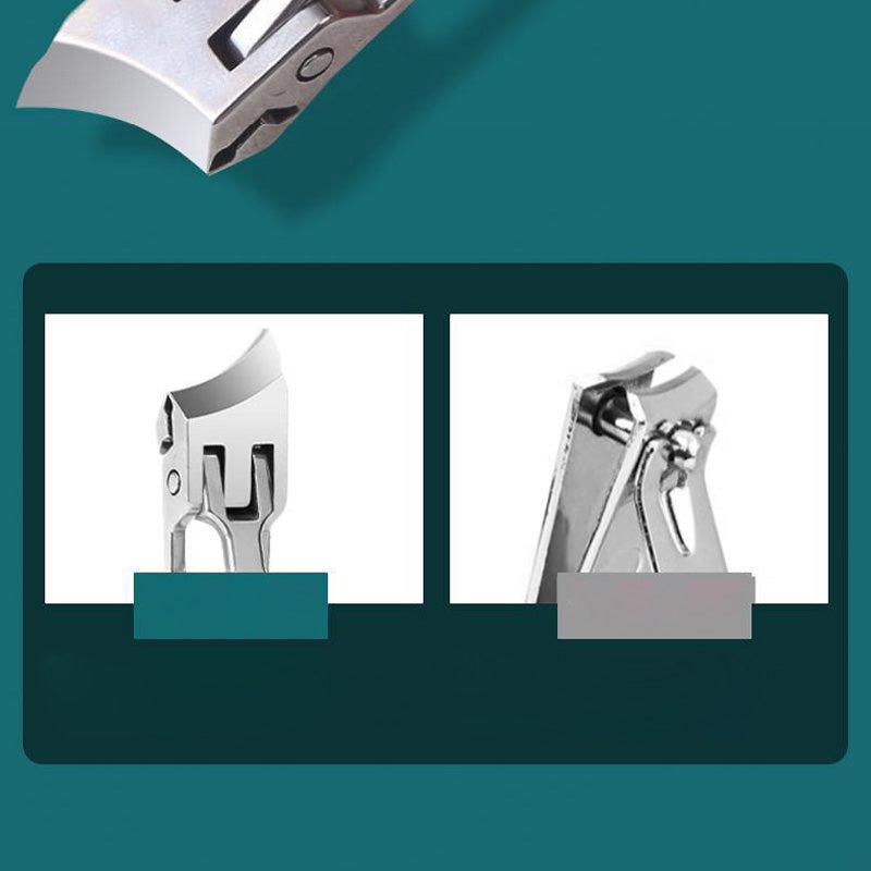 Coupe-ongles acier inoxydable ongles épais lames courbées anti-projections poignée ergonomique