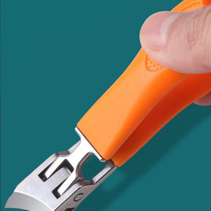 Coupe-ongles acier inoxydable ongles épais lames courbées anti-projections poignée ergonomique