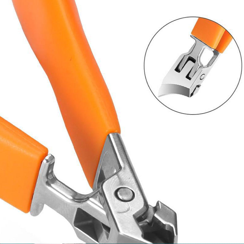 Coupe-ongles acier inoxydable ongles épais lames courbées anti-projections poignée ergonomique