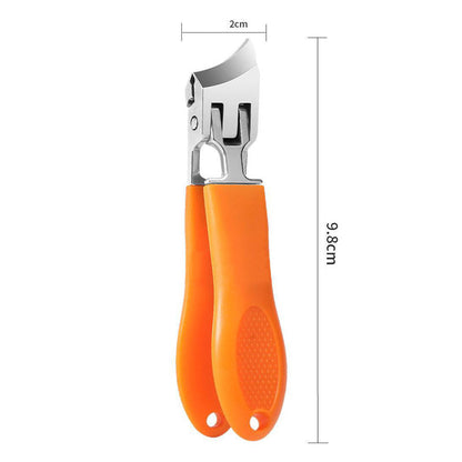 Coupe-ongles acier inoxydable ongles épais lames courbées anti-projections poignée ergonomique