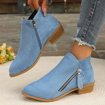 Bottines courtes femme suède semelle EVA caoutchouc antidérapant